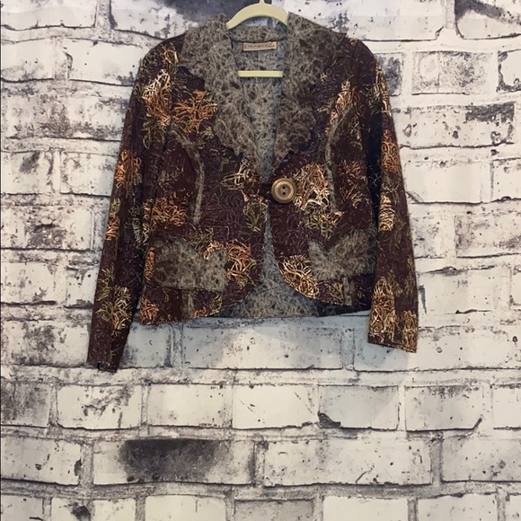 Canvasbacks- Patterned wool blend jacket - Picture 1 of 1